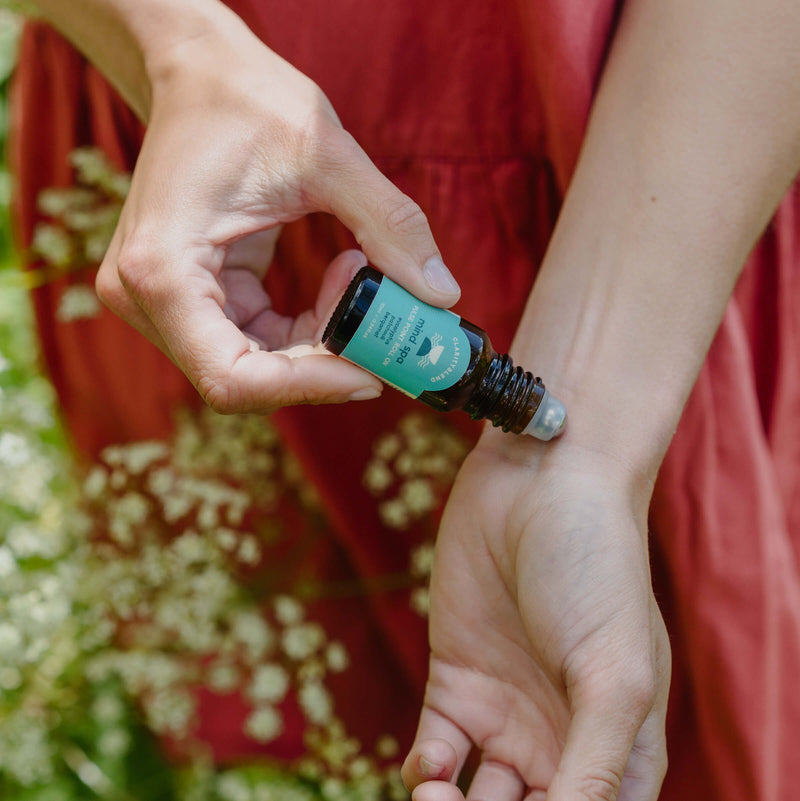 The Mindfulness Set with lava gemstone bracelet and Mind Spa pulse point roll-on