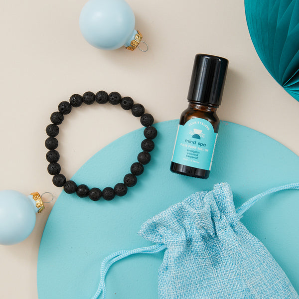 The Mindfulness Set with lava gemstone bracelet and Mind Spa pulse point roll-on