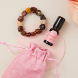 The Heart Chakra set with mookaite gemstone bracelet and a pulse point roll-on