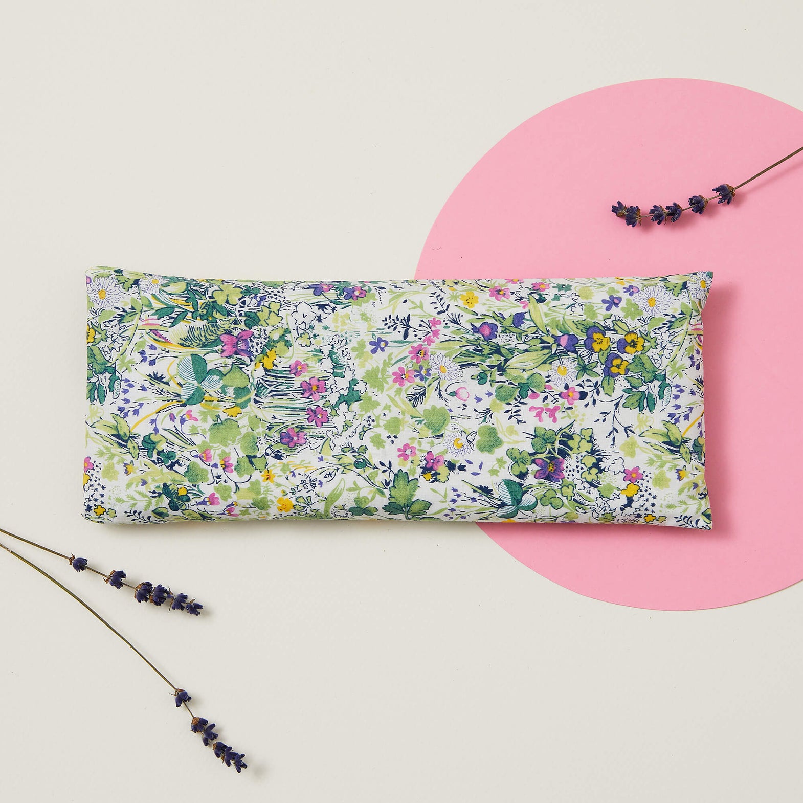 Relaxation Eye Pillow Green Garden Pattern