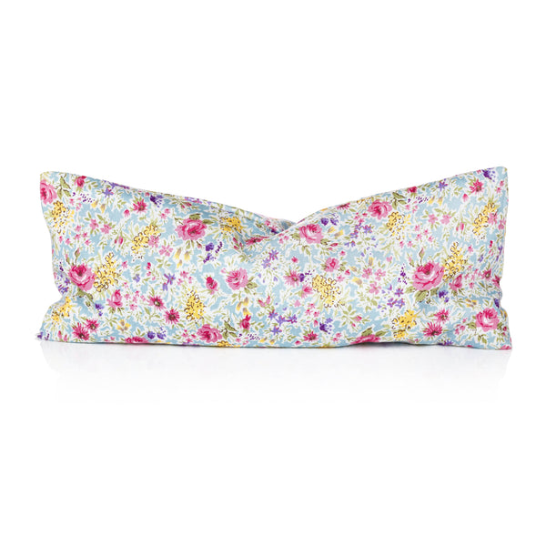 Relaxation Eye Pillow Pale Blue Floral Pattern - Clarity Blend